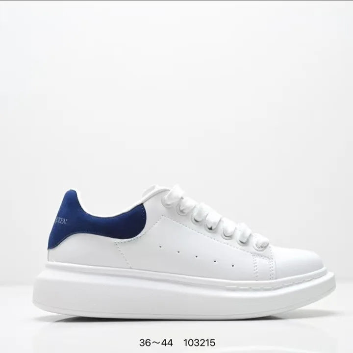 Fashionable Thick Bottomed Casual Shoes Leather Heightening Couple Sneakers Comfortable Breathable Low Top Sports Shoes