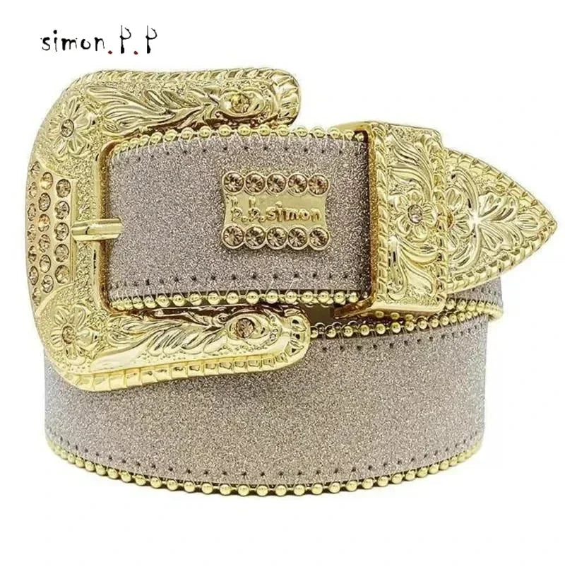Designer Belt Bb Simon Belts for Men Women Shiny Diamond Belt The Trojan Red Jet AB Cintura Uomo