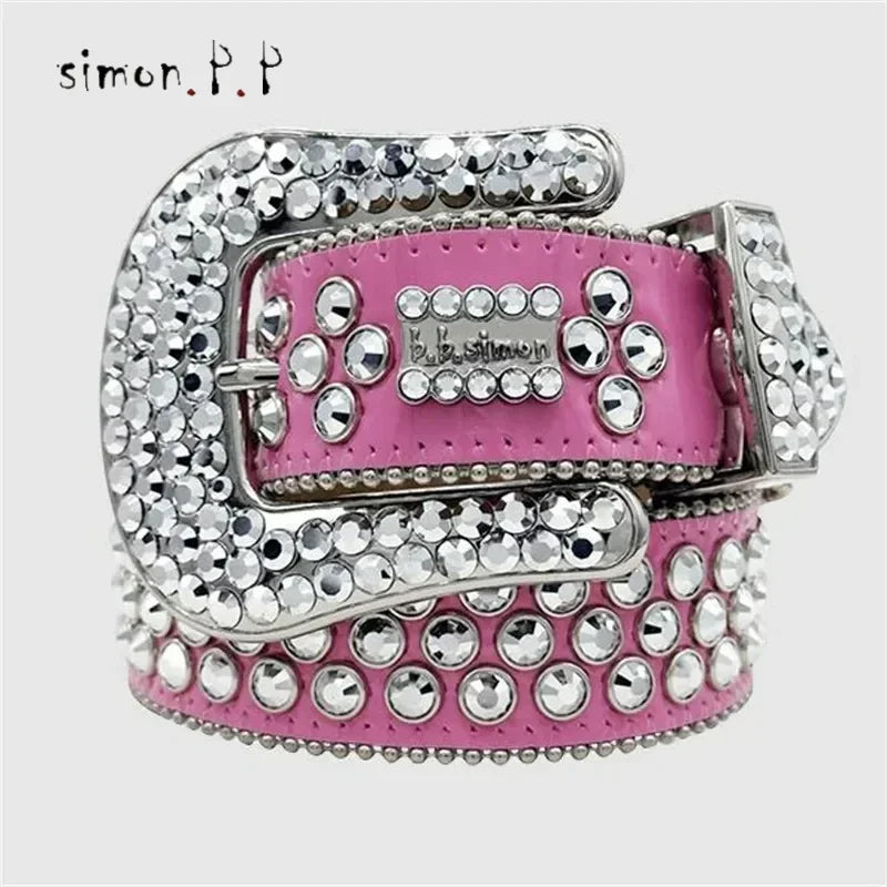 Designer Belt Bb Simon Belts for Men Women Shiny Diamond Belt The Trojan Red Jet AB Cintura Uomo