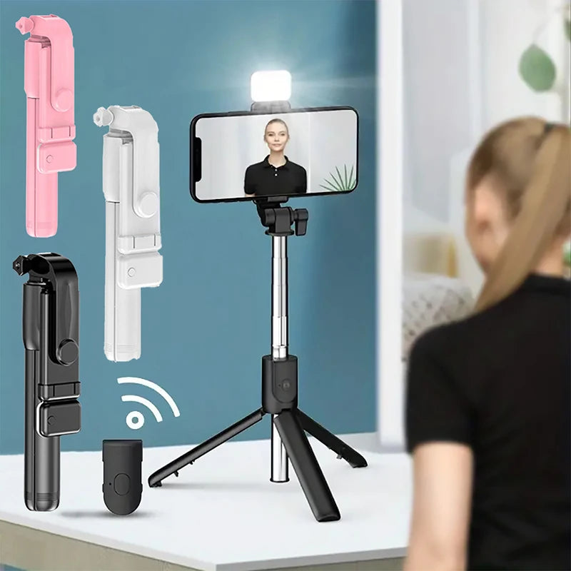 Bluetooth Selfie Stick Tripod with Fill Light