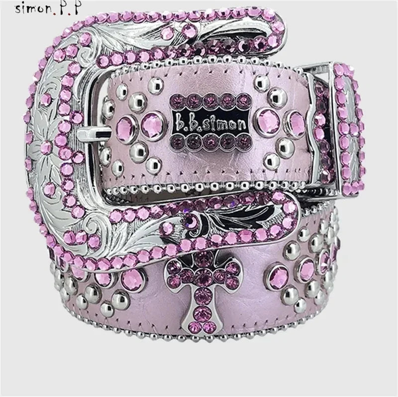 Designer Belt Bb Simon Belts for Men Women Shiny Diamond Belt The Trojan Red Jet AB Cintura Uomo