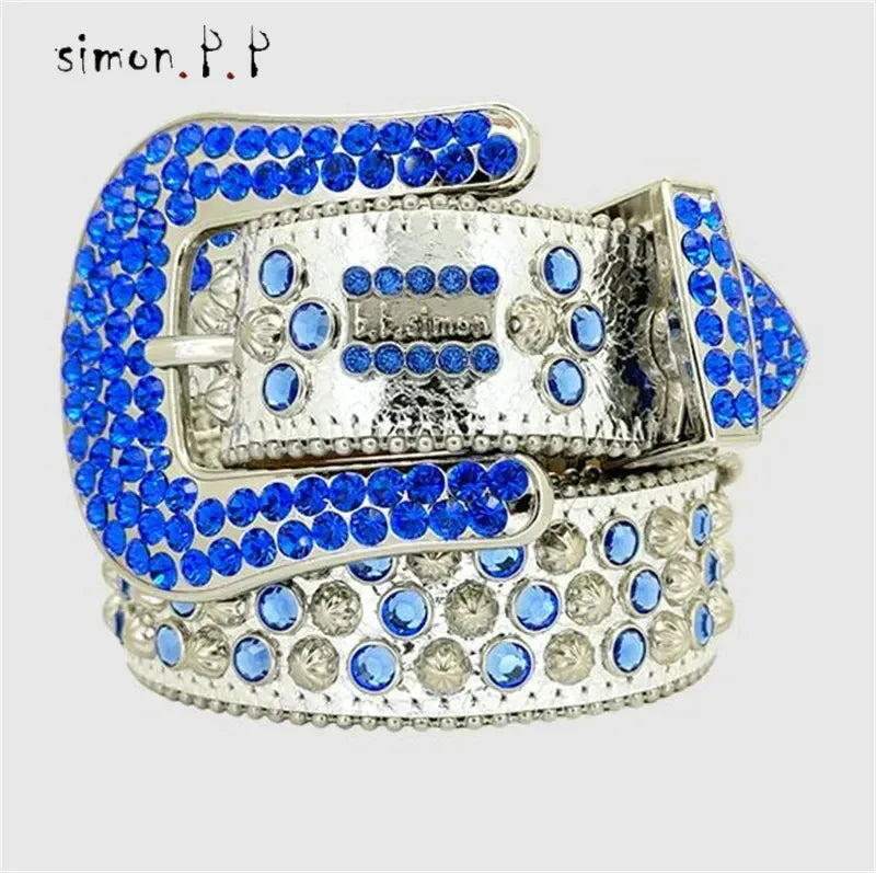 Designer Belt Bb Simon Belts for Men Women Shiny Diamond Belt The Trojan Red Jet AB Cintura Uomo