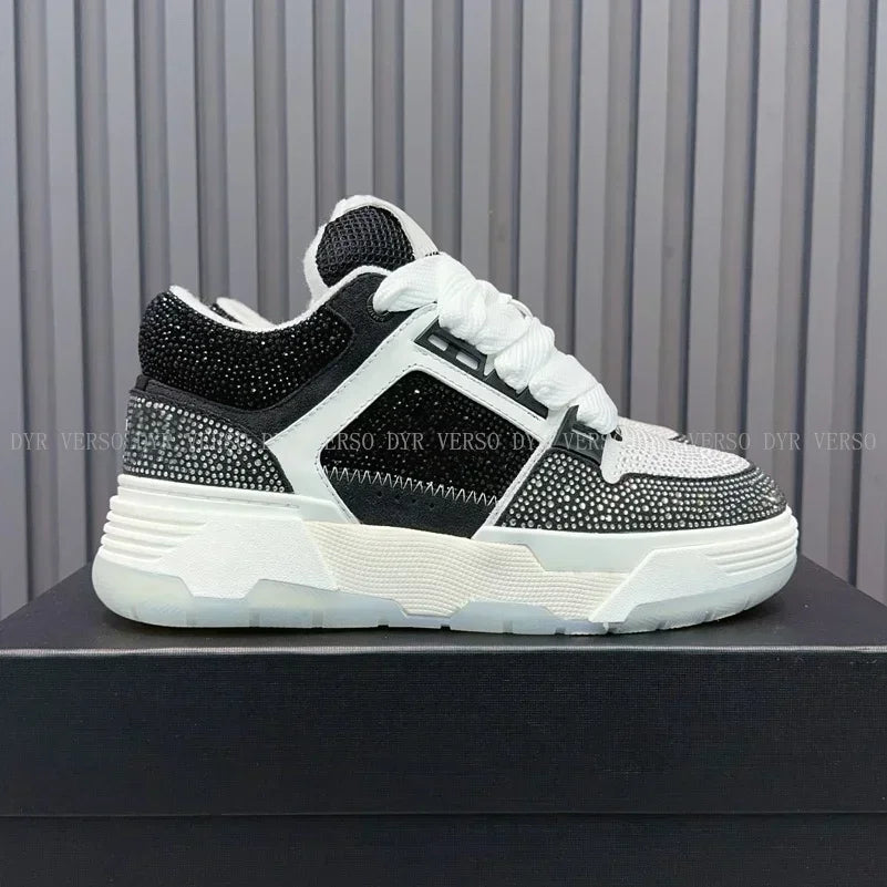 Crystal Studded Platform Sneakers – Size 35-46