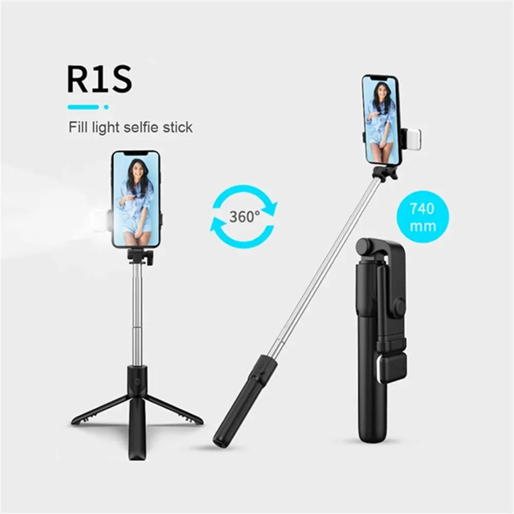 Bluetooth Selfie Stick Tripod with Fill Light