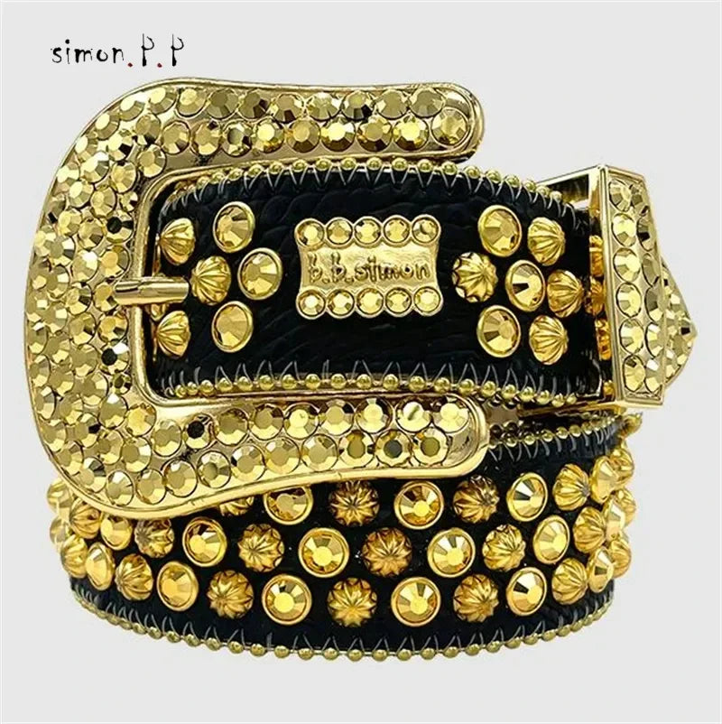 Designer Belt Bb Simon Belts for Men Women Shiny Diamond Belt The Trojan Red Jet AB Cintura Uomo