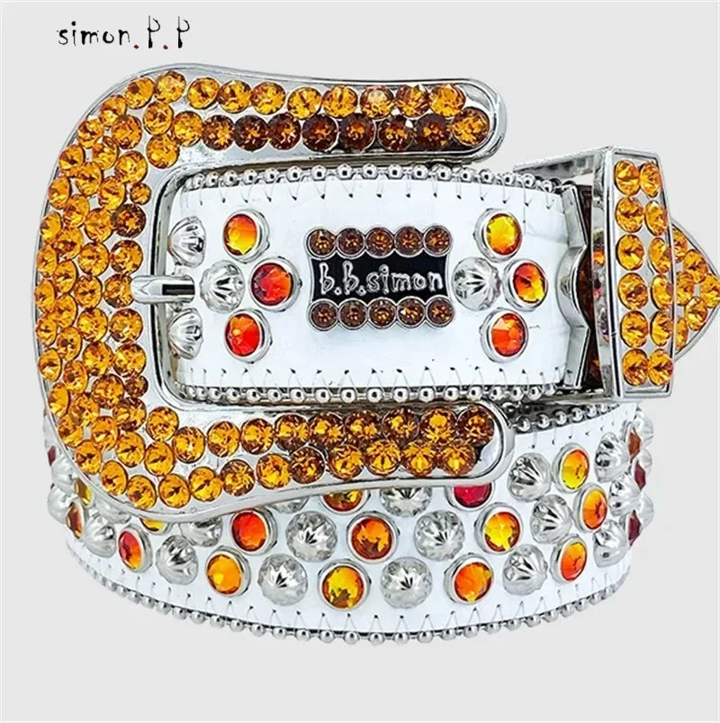 Designer Belt Bb Simon Belts for Men Women Shiny Diamond Belt The Trojan Red Jet AB Cintura Uomo