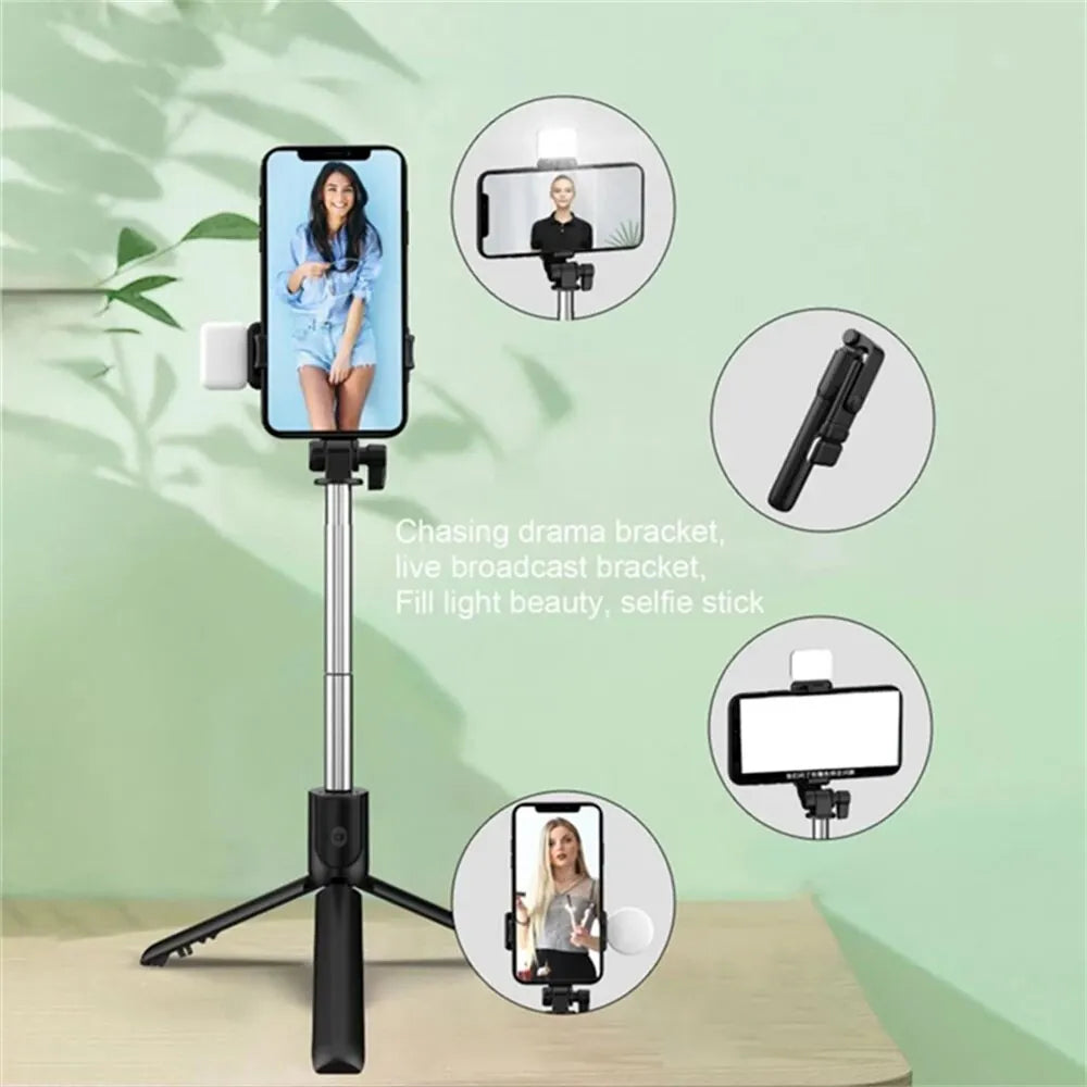 Bluetooth Selfie Stick Tripod with Fill Light