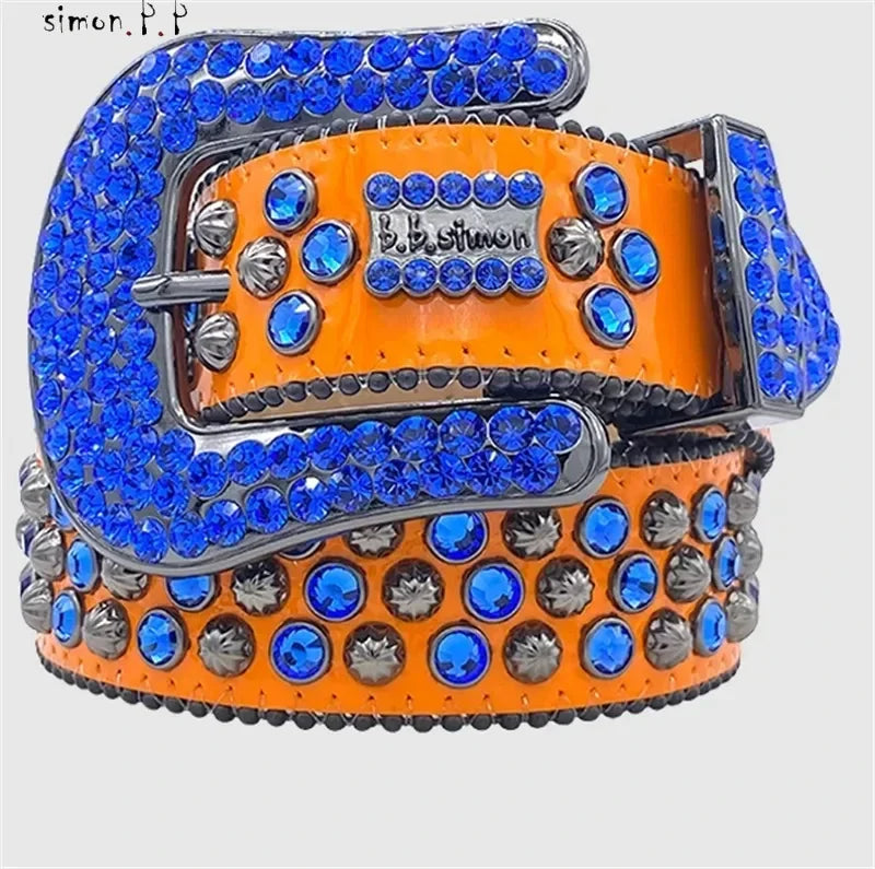 Designer Belt Bb Simon Belts for Men Women Shiny Diamond Belt The Trojan Red Jet AB Cintura Uomo