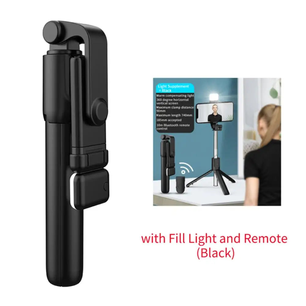 Bluetooth Selfie Stick Tripod with Fill Light