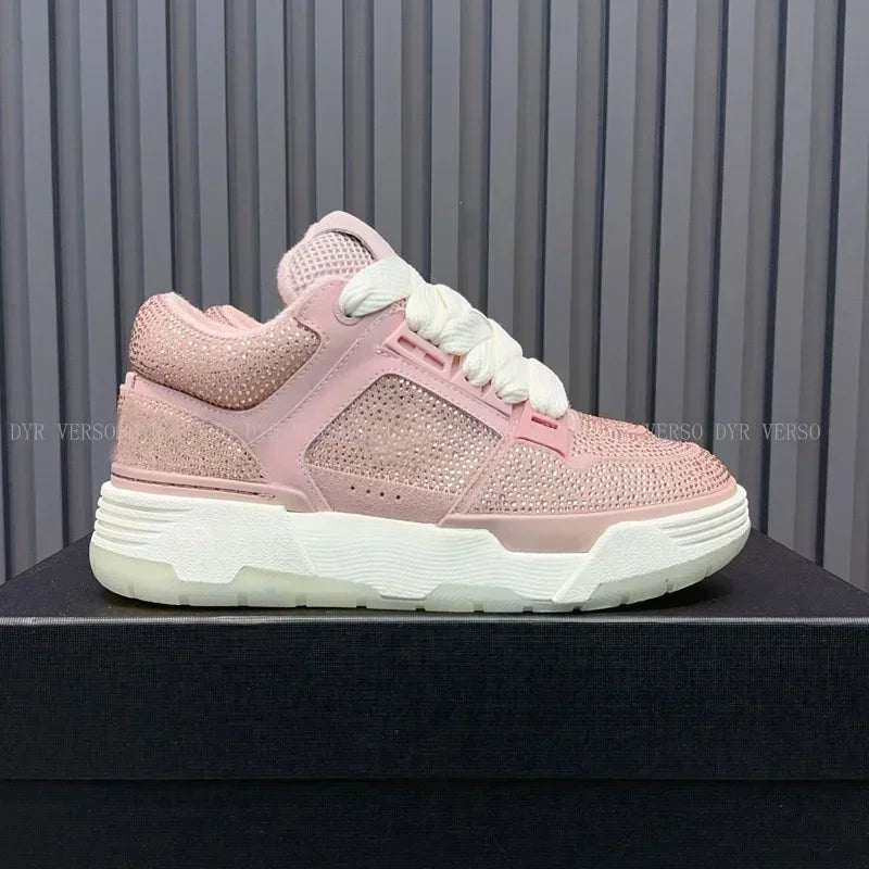 Crystal Studded Platform Sneakers – Size 35-46