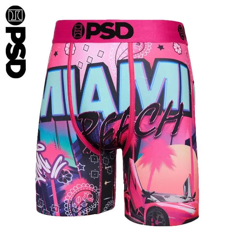 1Pcs Men Underwear PSD Boxers Breathable Underpants Swimming Sexy Man Plus Size Men Boxers Trunks S-2XL Men Panties Boxer Briefs