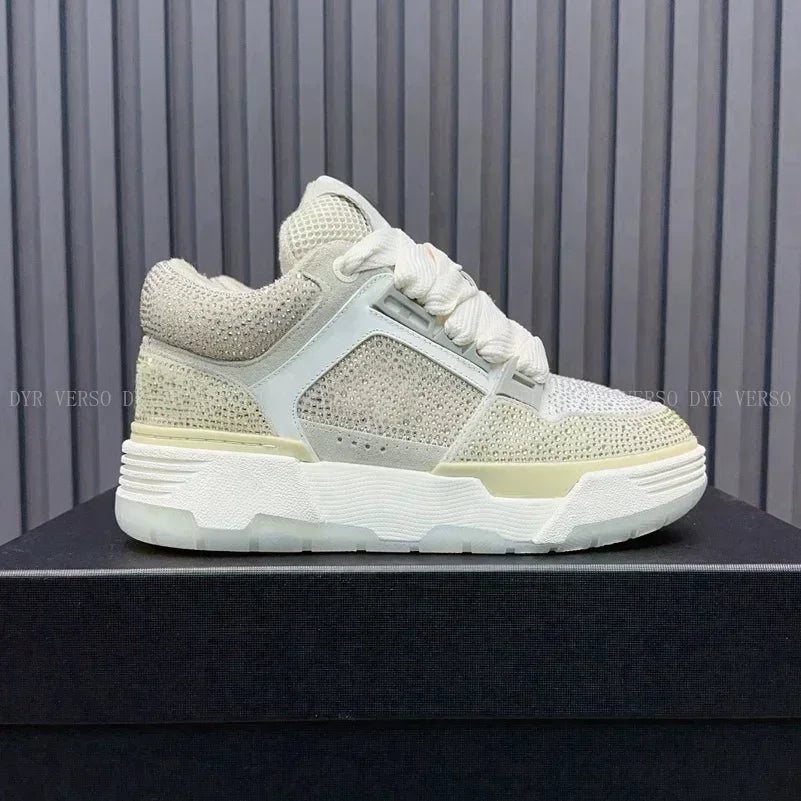 Crystal Studded Platform Sneakers – Size 35-46