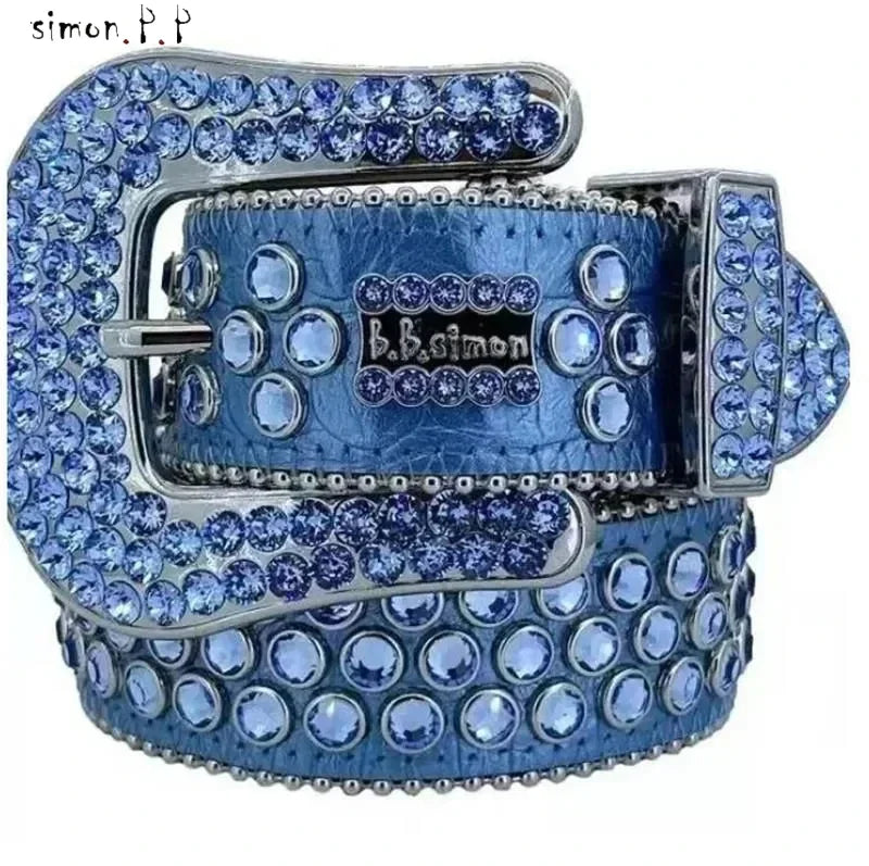 Designer Belt Bb Simon Belts for Men Women Shiny Diamond Belt The Trojan Red Jet AB Cintura Uomo